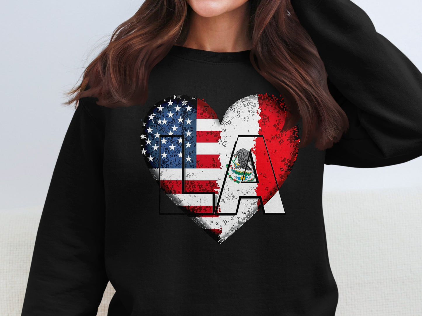 LA American Heart Flag Graphic Sweatshirt product