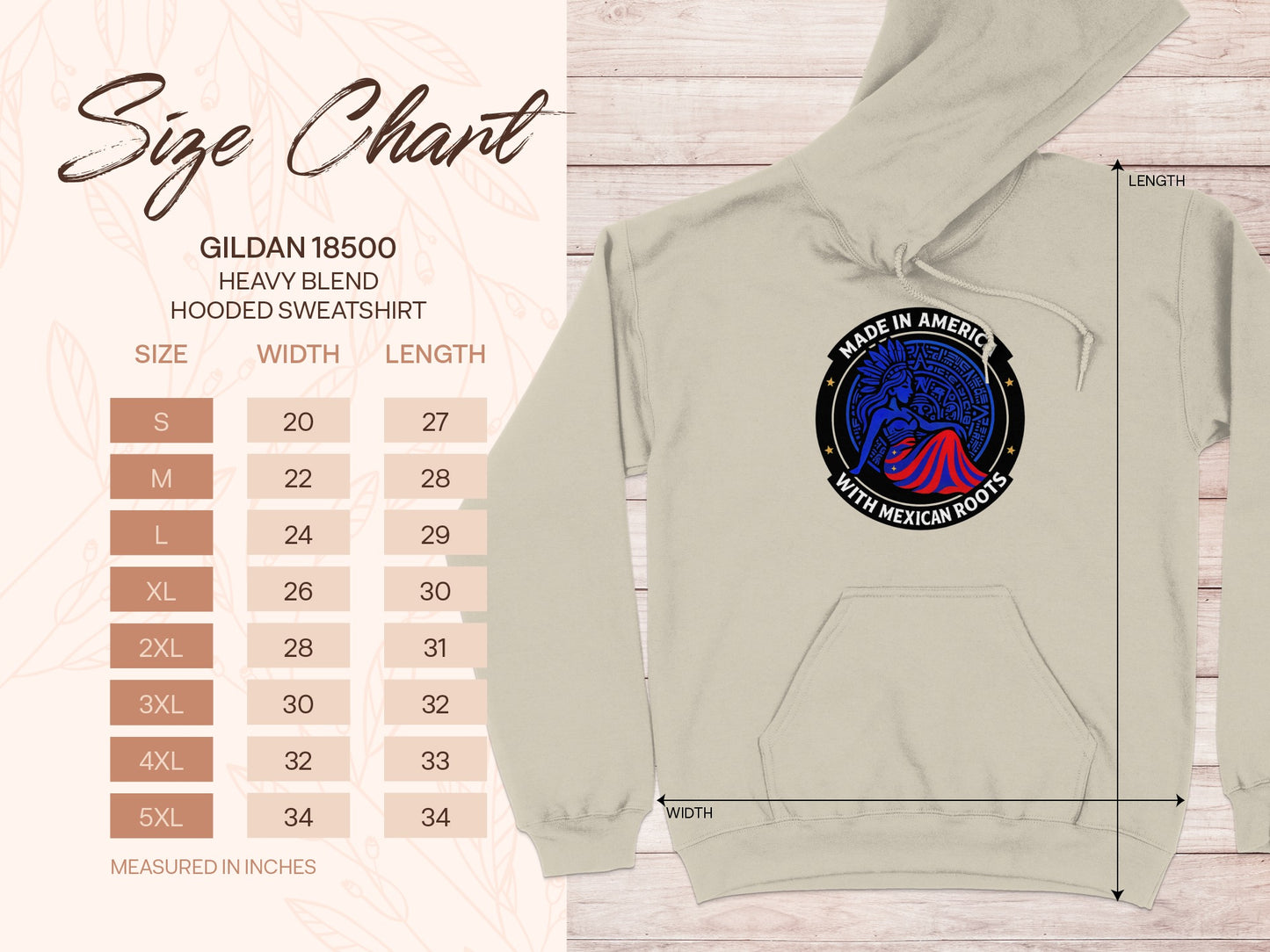 Made in America with Mexican Roots Hooded Sweatshirt product