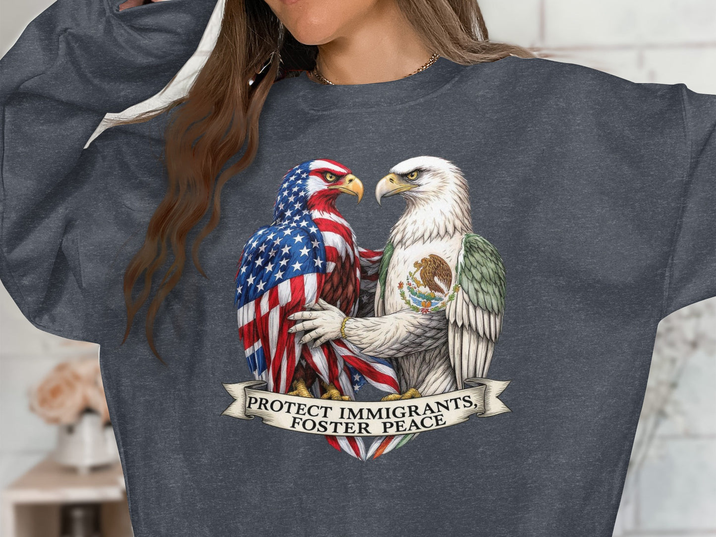 Protect Immigrants Foster Peace Sweatshirt product type