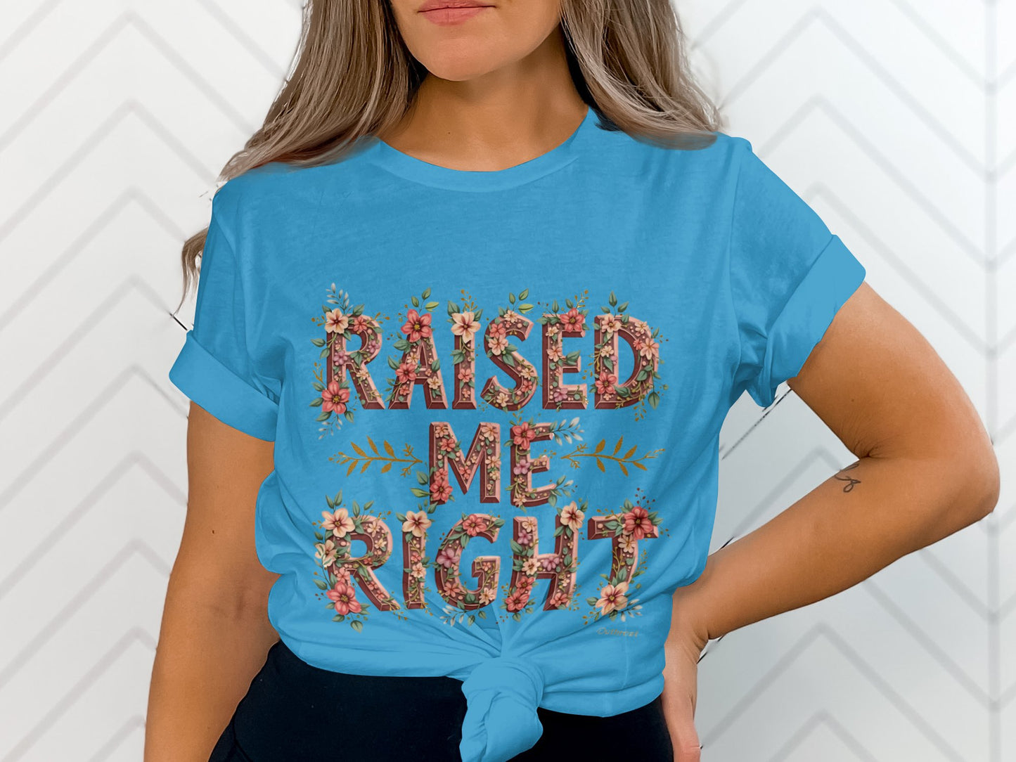 Raised Me Right Floral Graphic Tee product