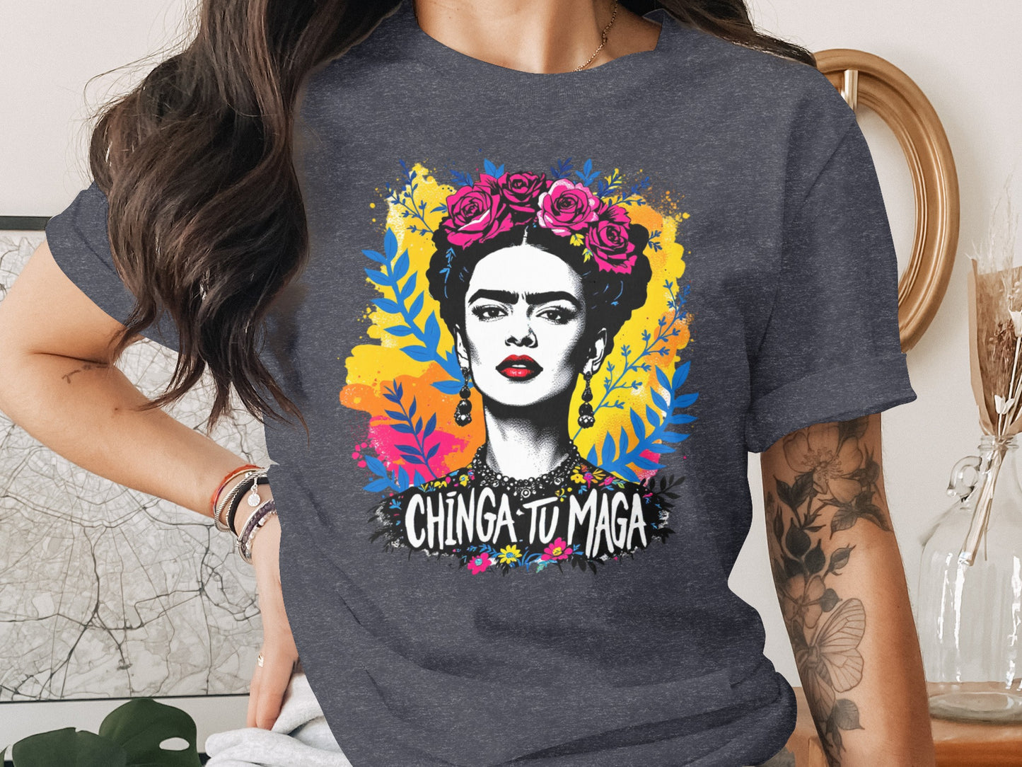 Colorful Graphic Design T Shirt with Bold Statement product
