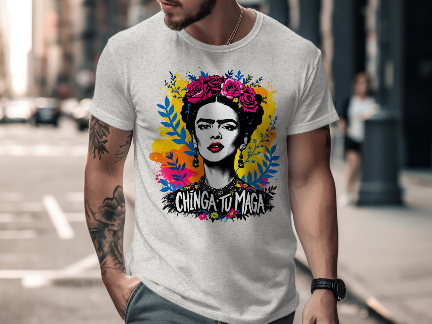 Vibrant Floral Artistic Design Mens Graphic T-Shirt product type