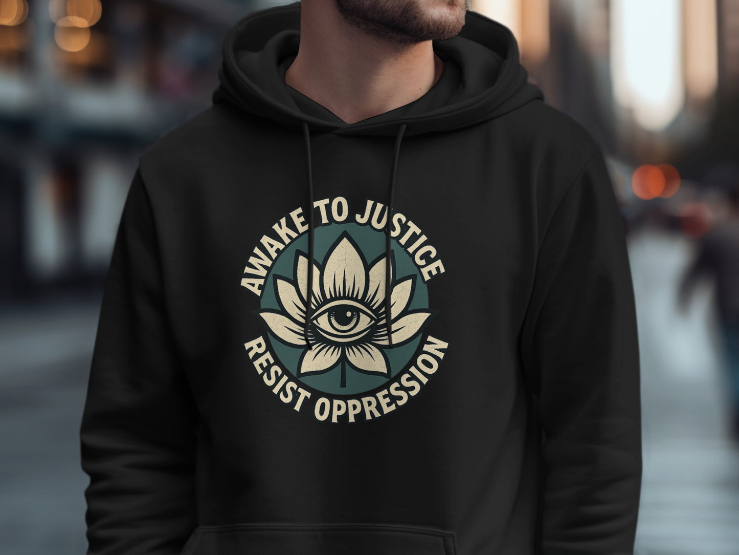 Awake to Justice Resist Oppression Hoodie product type