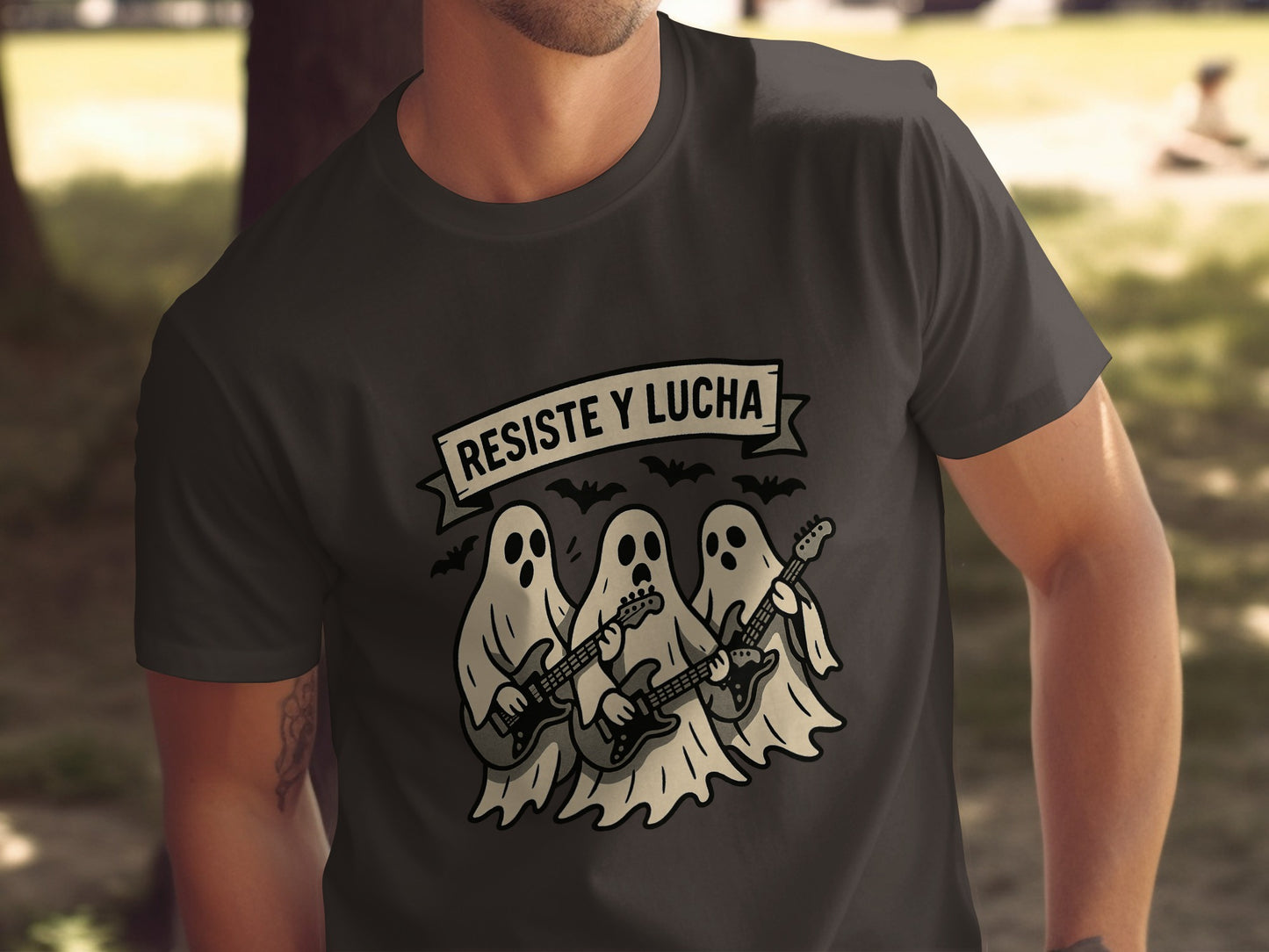 Resiste Y Lucha Ghosts Playing Guitars Unique T-shirt product type