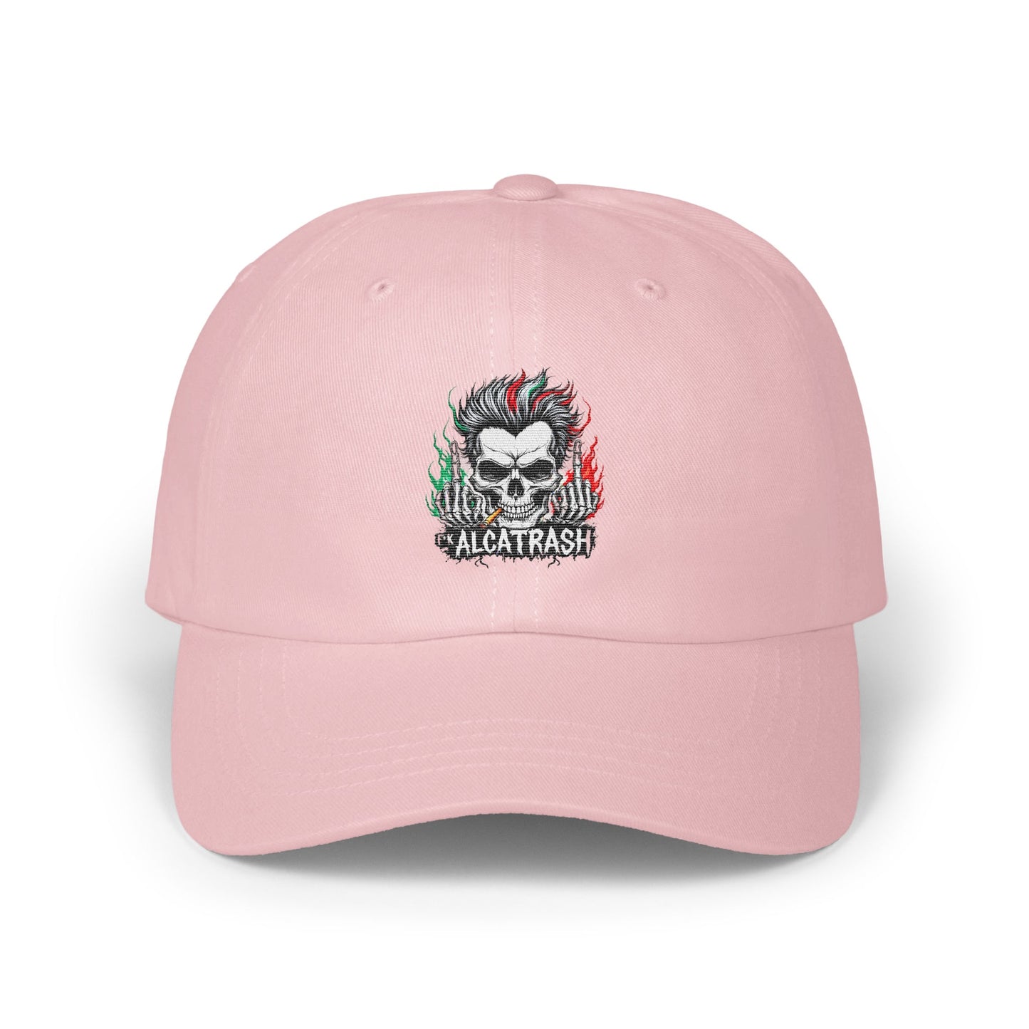 Alcatrash Skull Graphic Pink Baseball Cap product