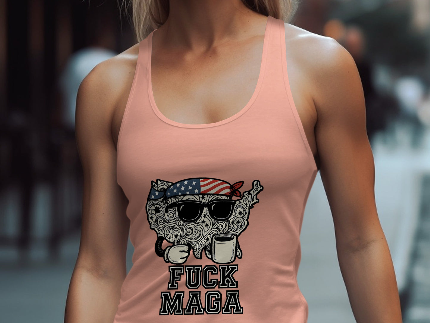 Bold Statement Fuck MAGA Graphic Tank Top product