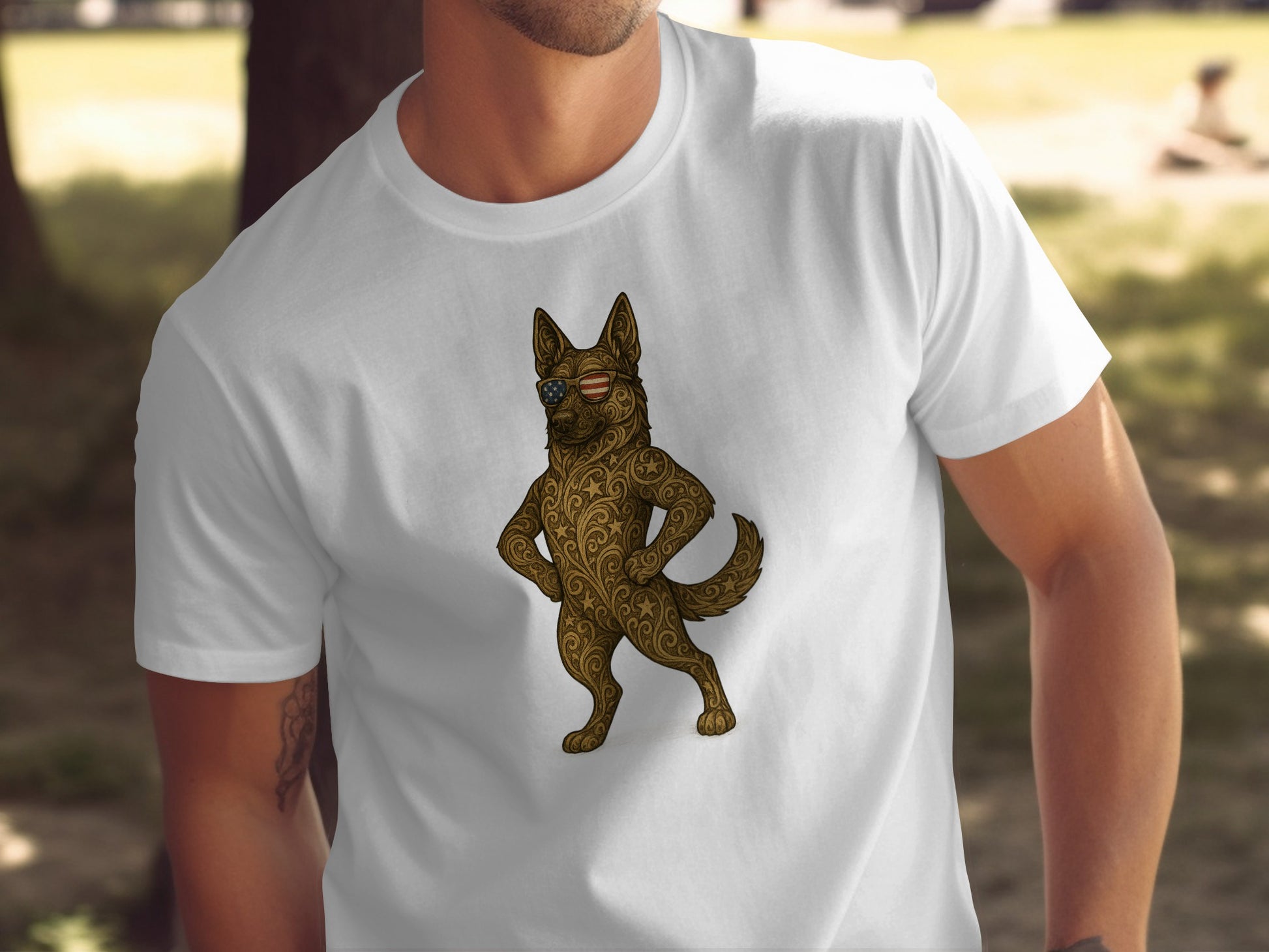 Cool Stylish Dog Wearing Sunglasses Graphic T-Shirt product