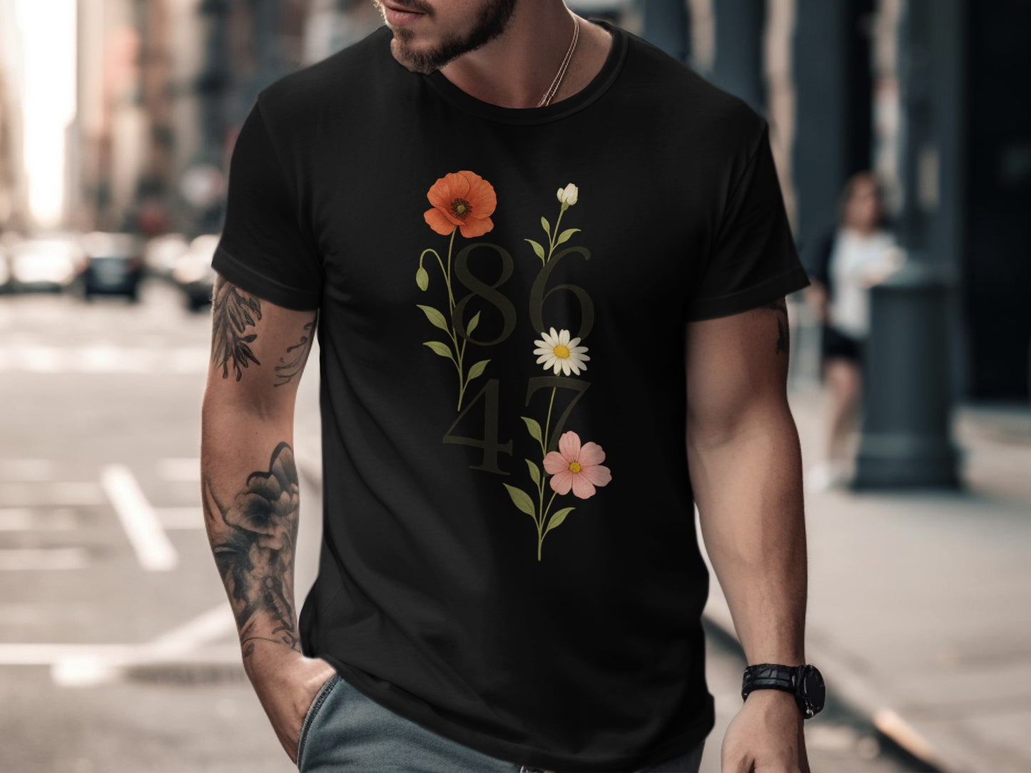 Vintage 8647 Floral Graphic Men's T-shirt product