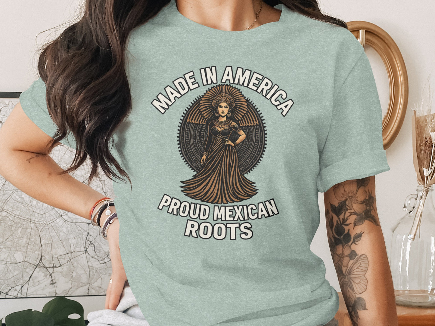 Made In America Proud Mexican Roots Graphic T-Shirt product
