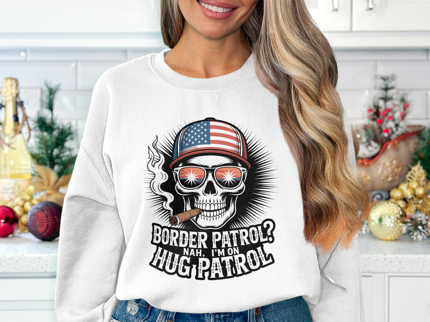 Border Patrol Nah I'm On Hug Patrol Sweatshirt product