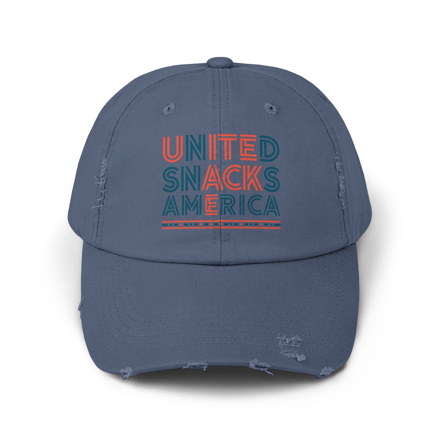 United Snacks America Embroidered Distressed Dad Hat product type