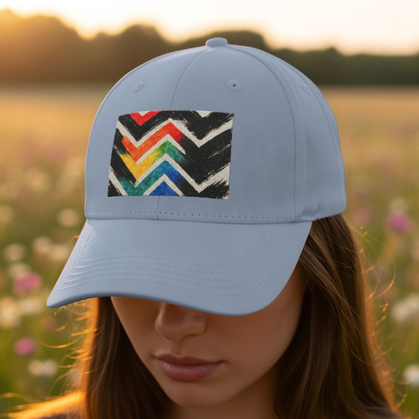 Vibrant Zigzag Pattern Designed Baseball Hat product