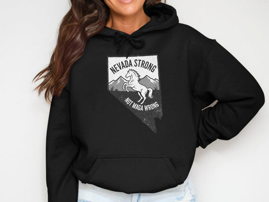 Nevada Strong Not Maga Wrong Graphic Hoodie product