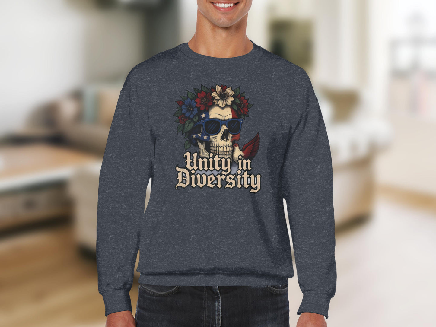 Unity in Diversity Skull Graphic Sweatshirt product type