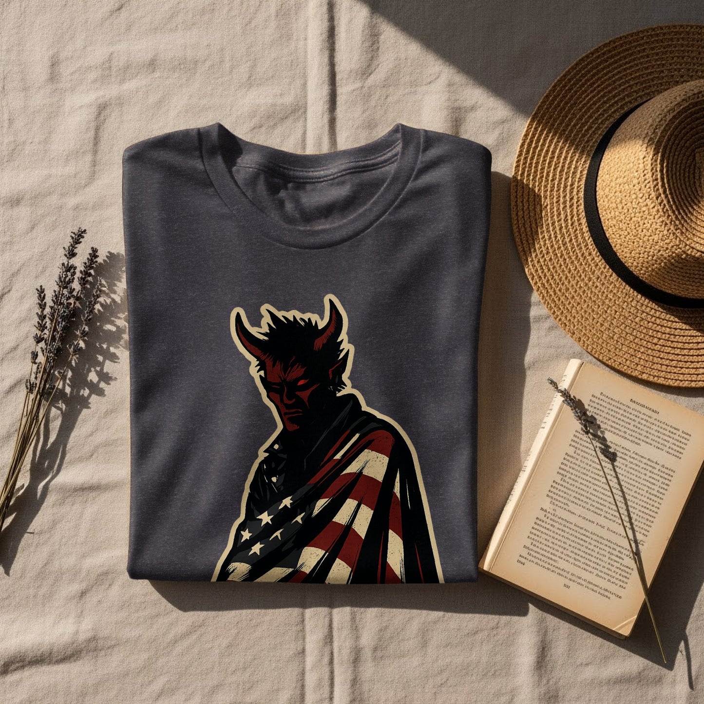 Devil Horns American Flag Graphic Tee product