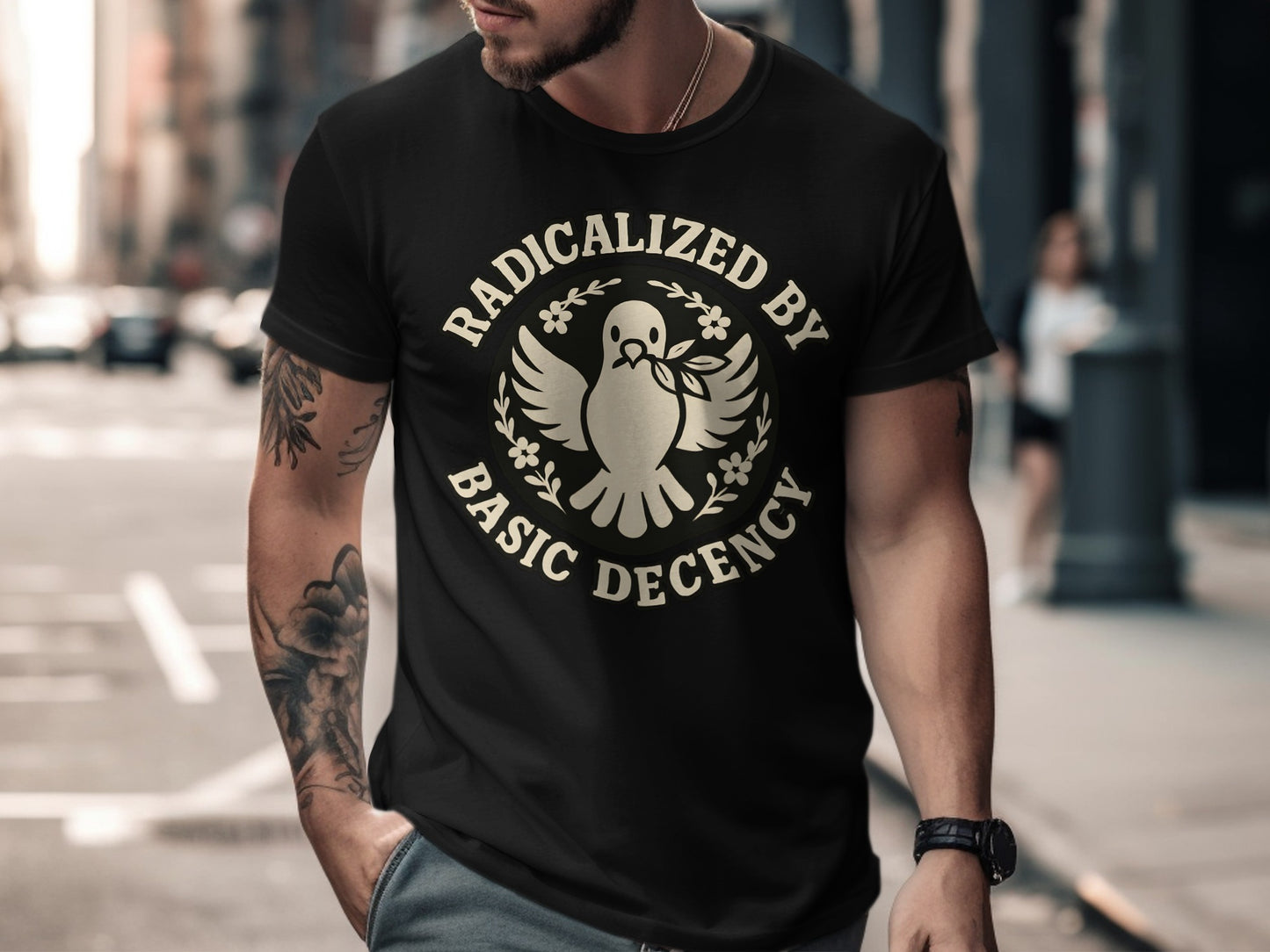 Radicalized By Basic Decency Graphic Shirt product