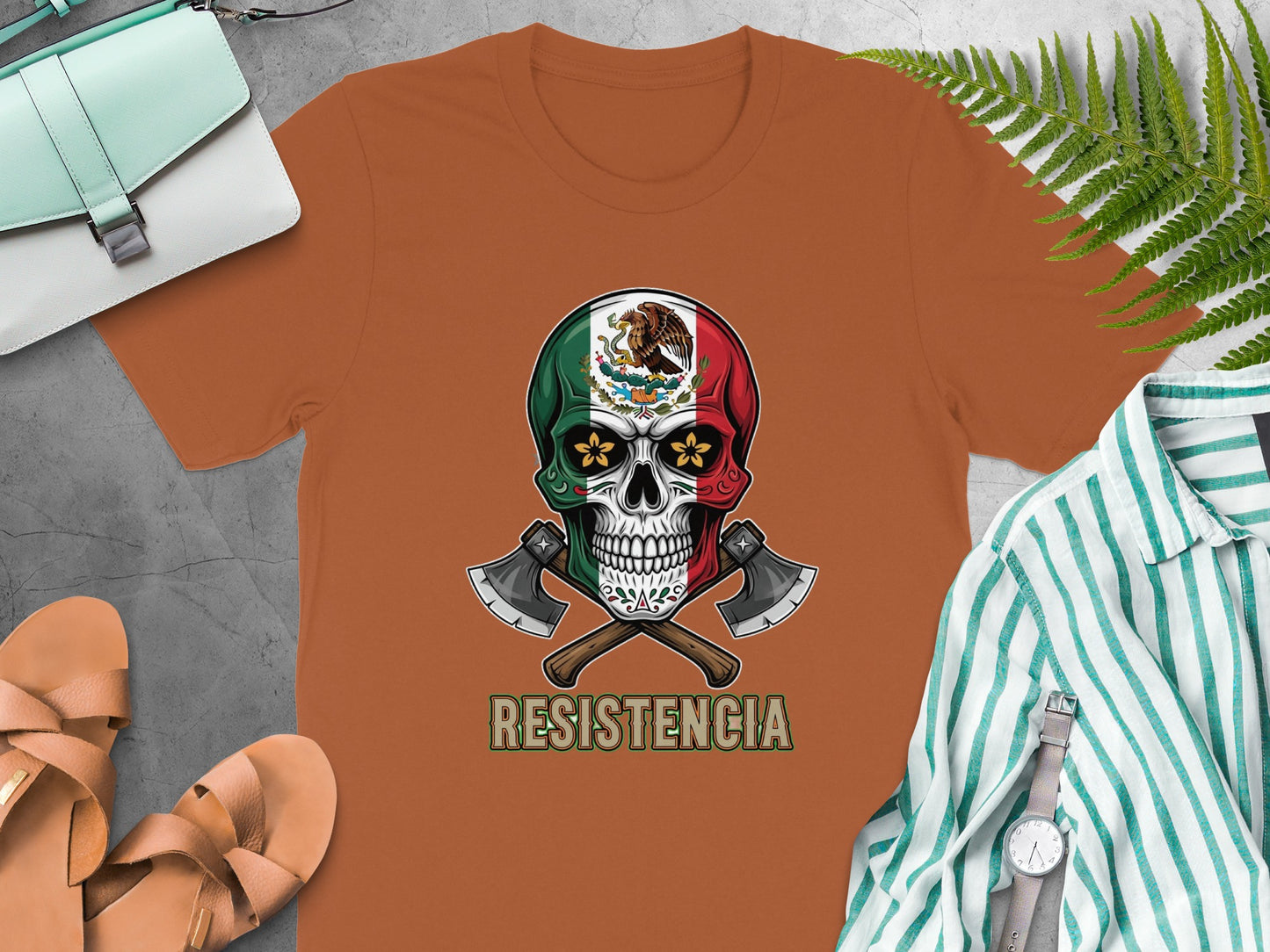 Resistencia Mexican Skull Graphic Tee Shirt product type