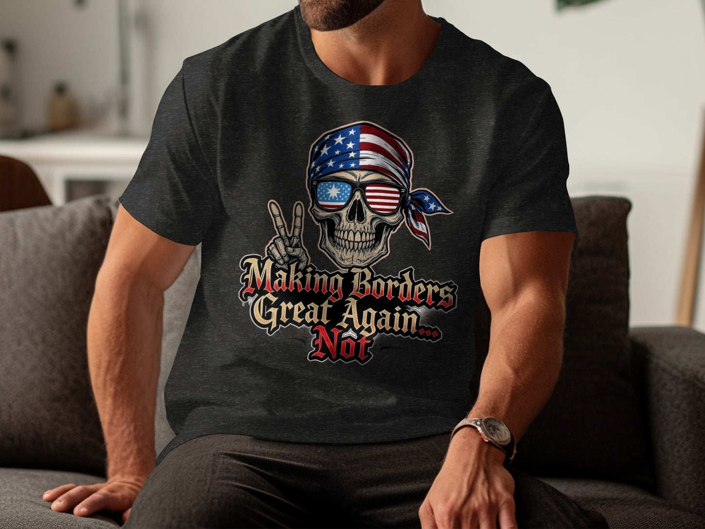 Making Borders Great Again Not Skull T-shirt product type