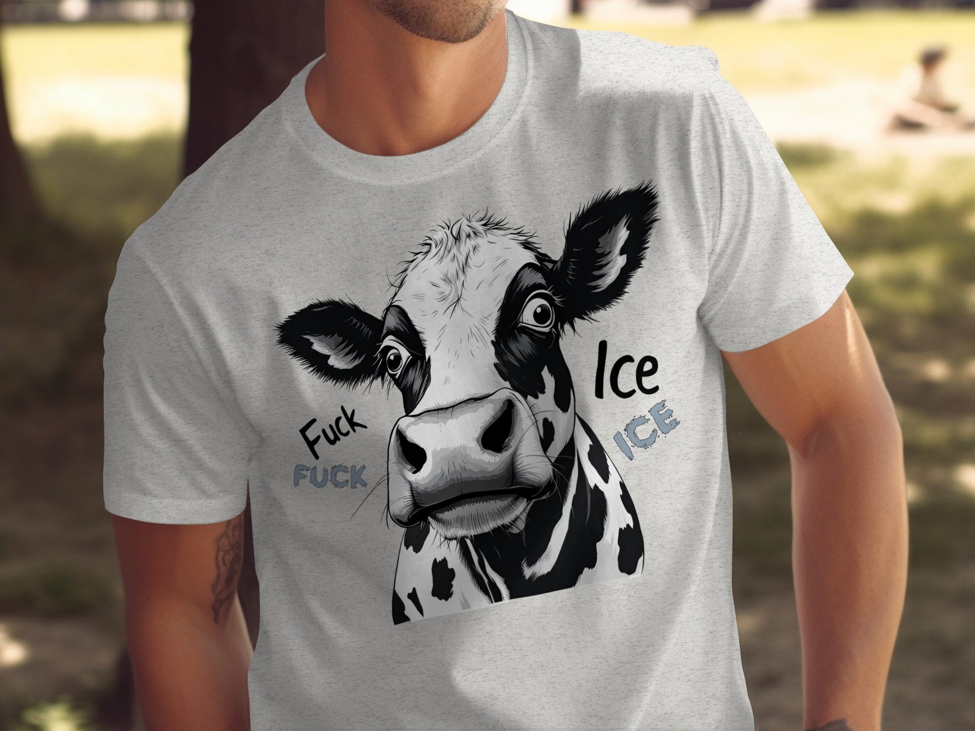 Funny Cow Fuck Ice Humorous Graphic Tee product type
