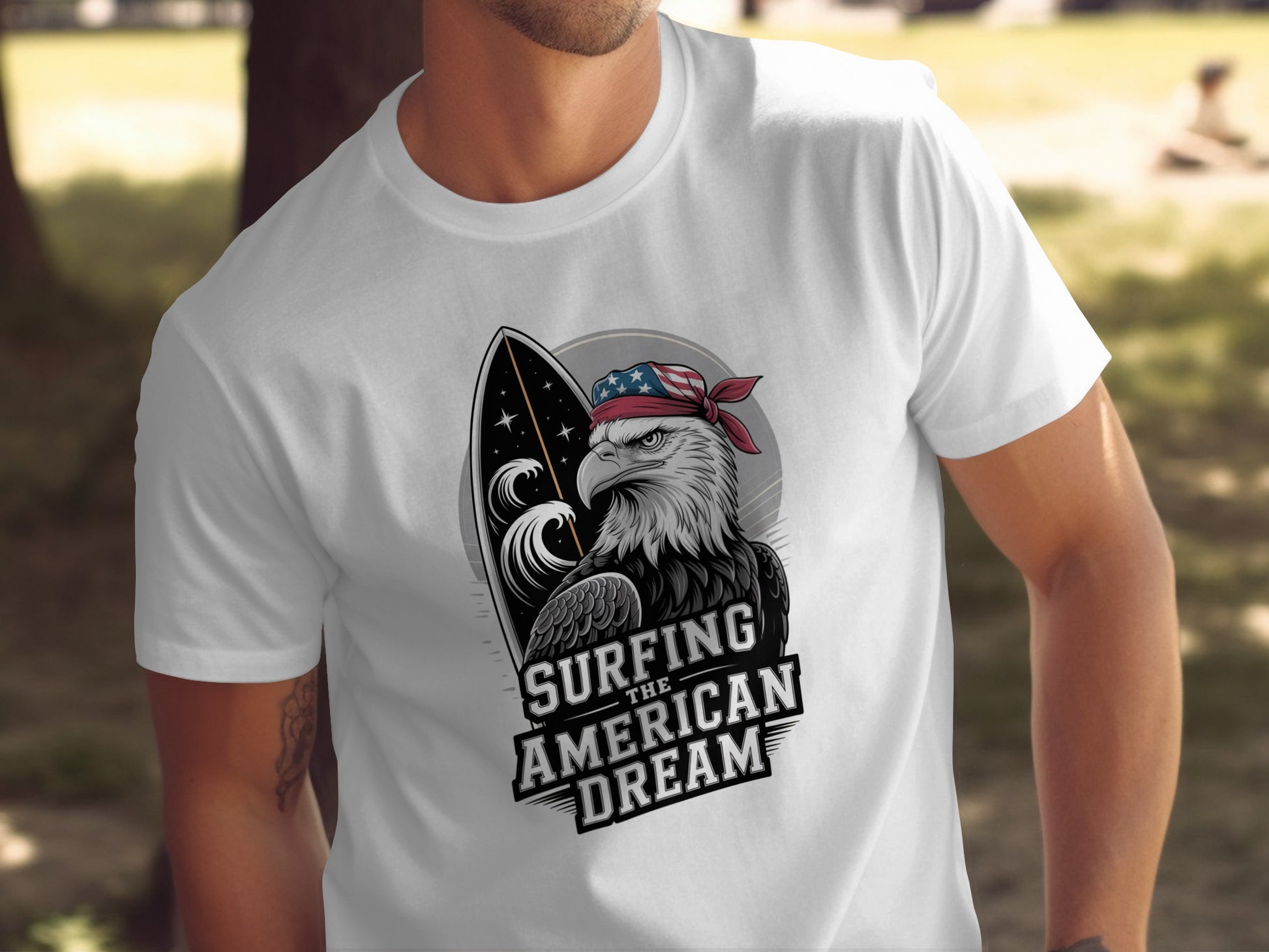 Surfing the American Dream Graphic T-Shirt product