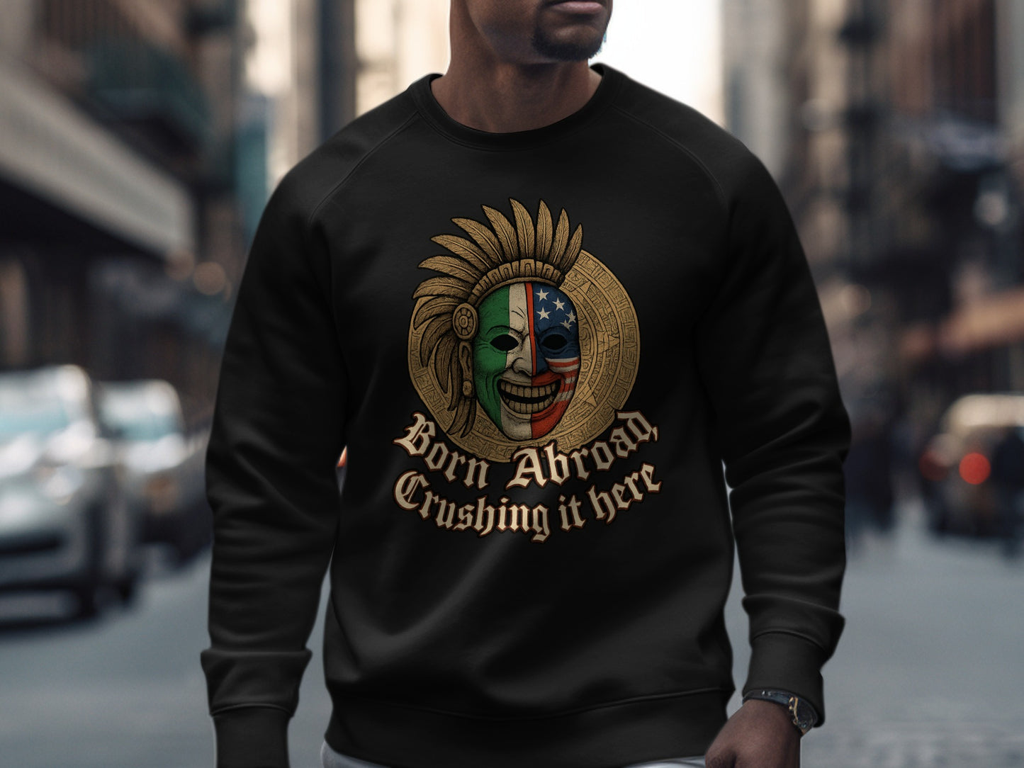 Born Abroad Crushing It Here Graphic Sweatshirt product