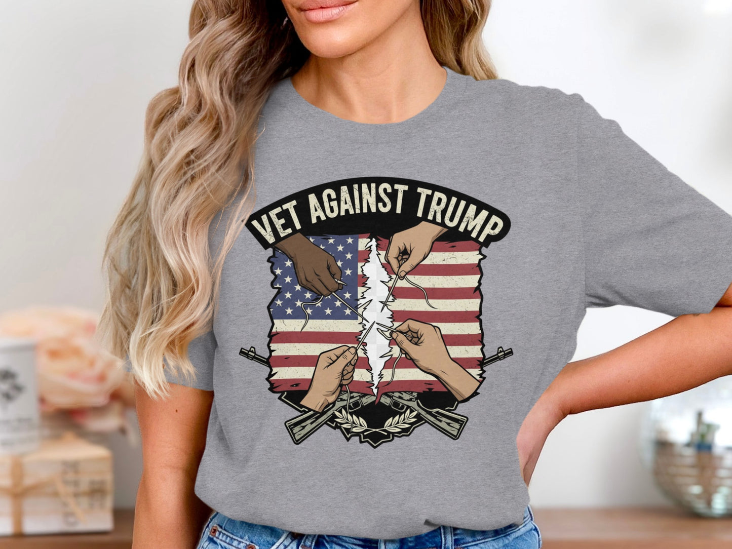Vet Against Trump Unique Graphic T-Shirt product