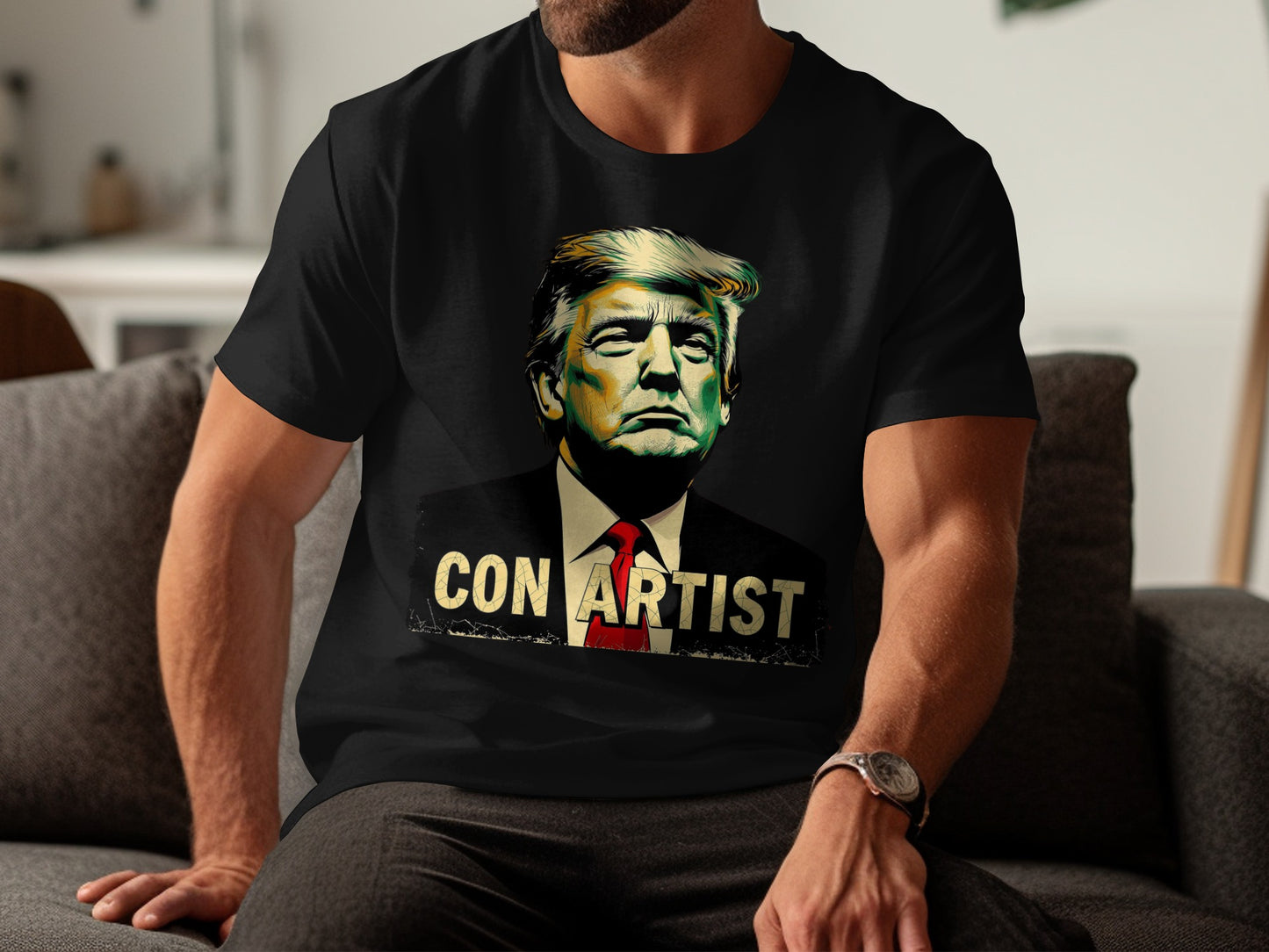 Con Artist Graphic Print Unique T-Shirt product type