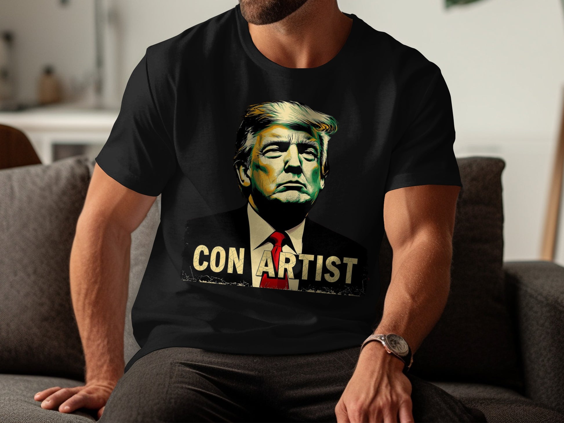 Con Artist Graphic Print Unique T-Shirt product type