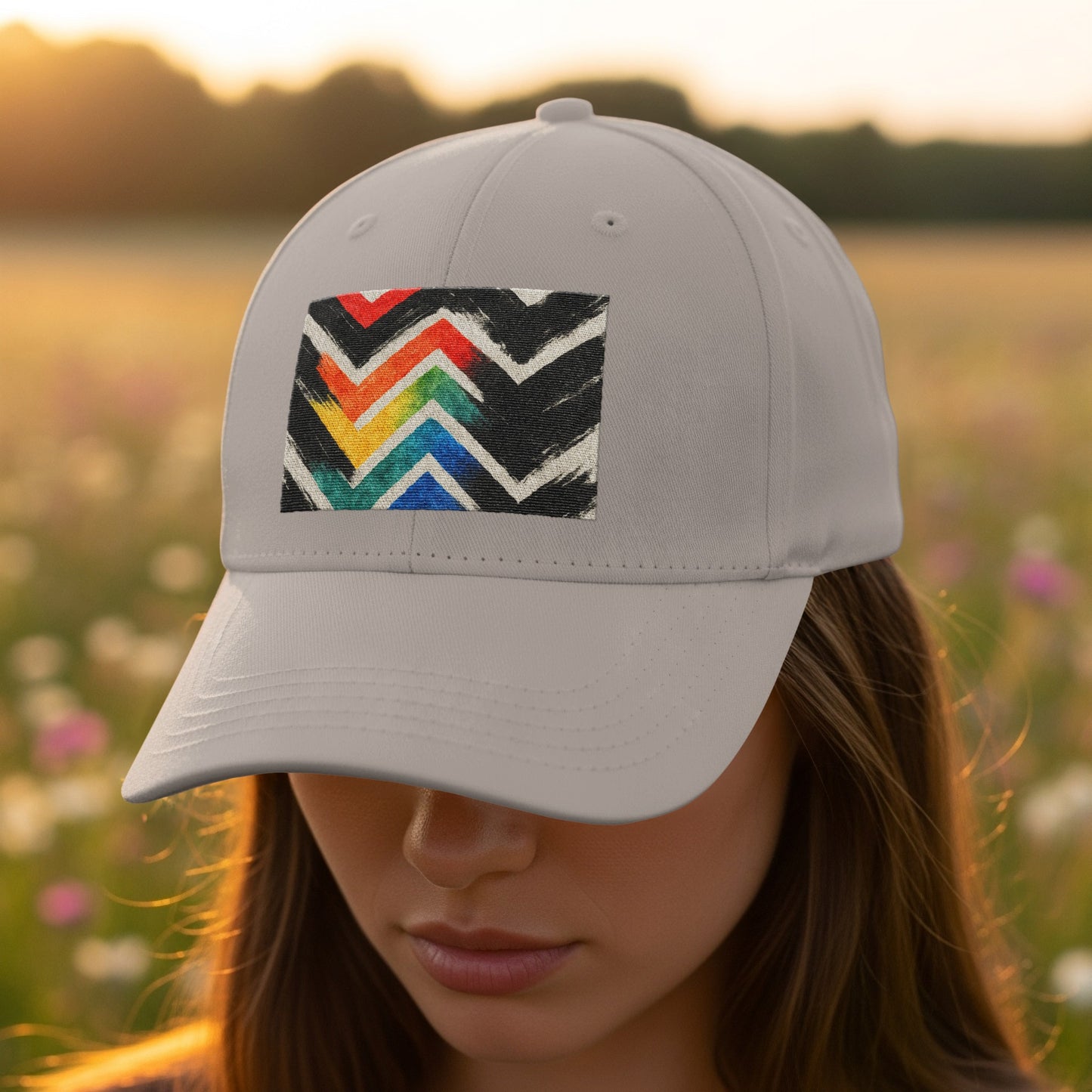 Colorful Chevron Patterned Design Baseball Cap product