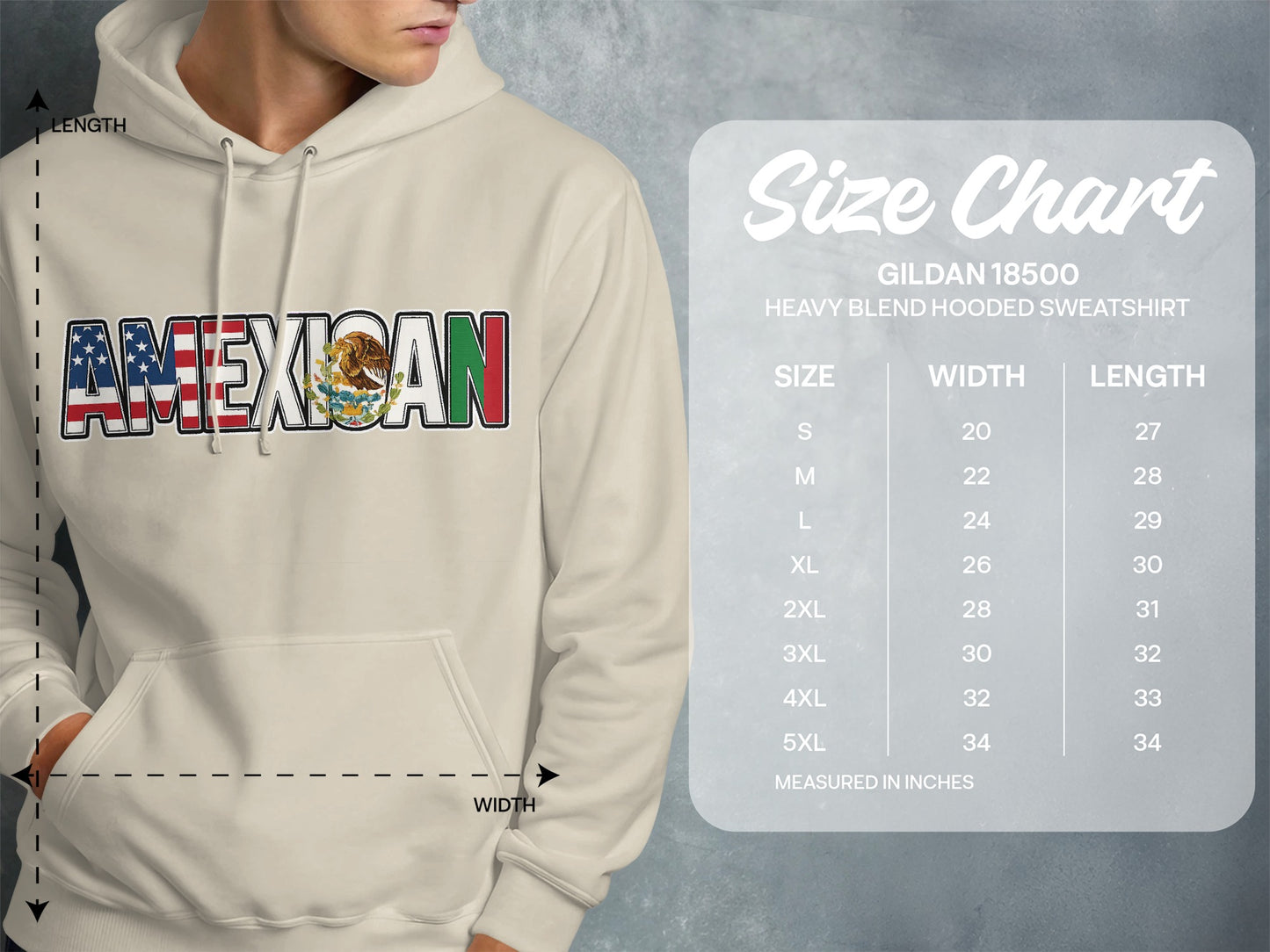 American Mexican Flag Design Hoodie product