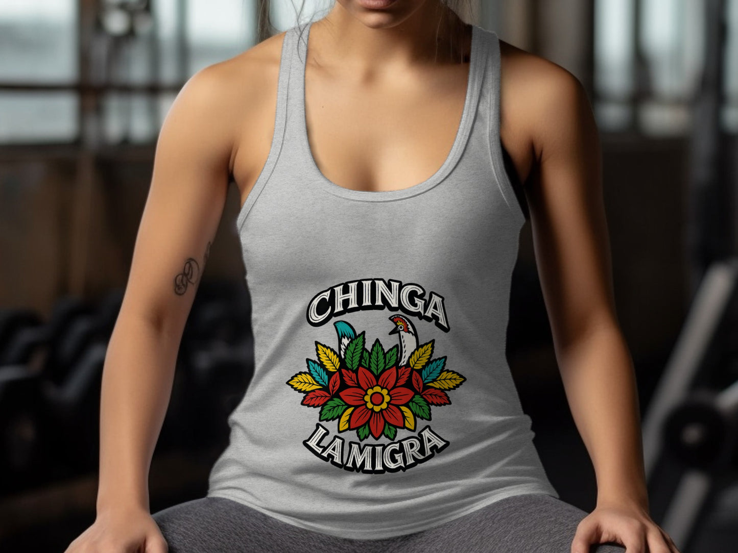 Colorful Floral Design Women's Tank Top product type