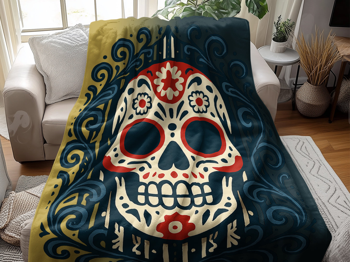 Day of the Dead Skull Design Blanket product