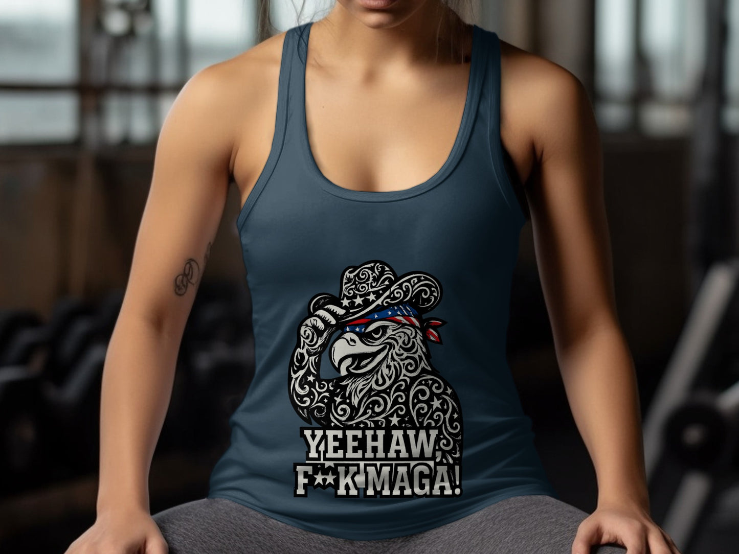 Yeehaw F**k Maga Bear Graphic Tank Top product