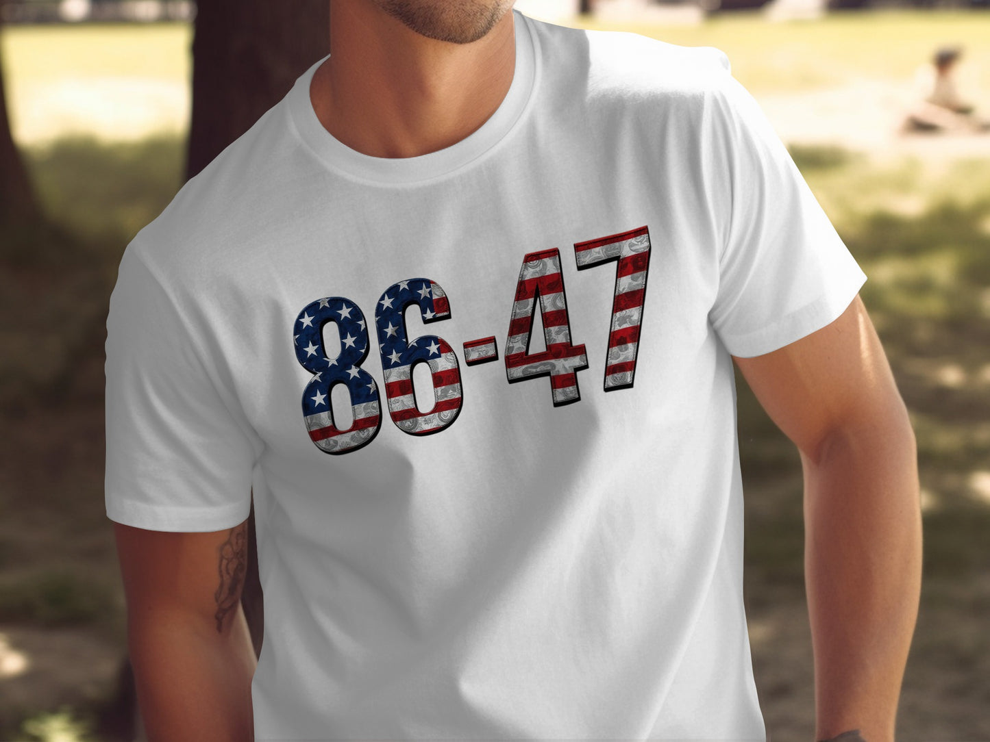 86-47 American Flag Patriotic Graphic T-Shirt product