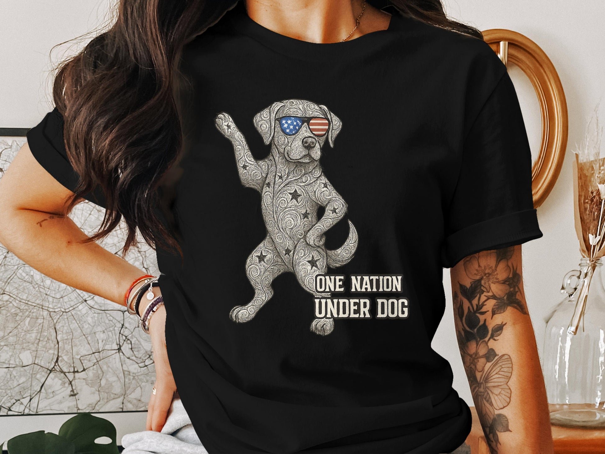 One Nation Under Dog Printed Graphic T-shirt product type