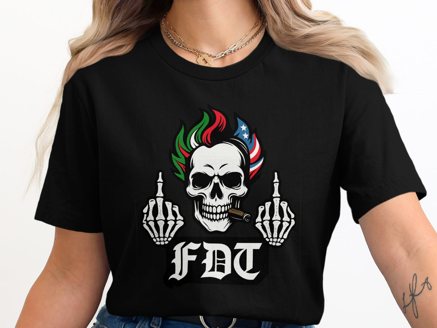 Bold Statement Skull Graphic FDT T-shirt product