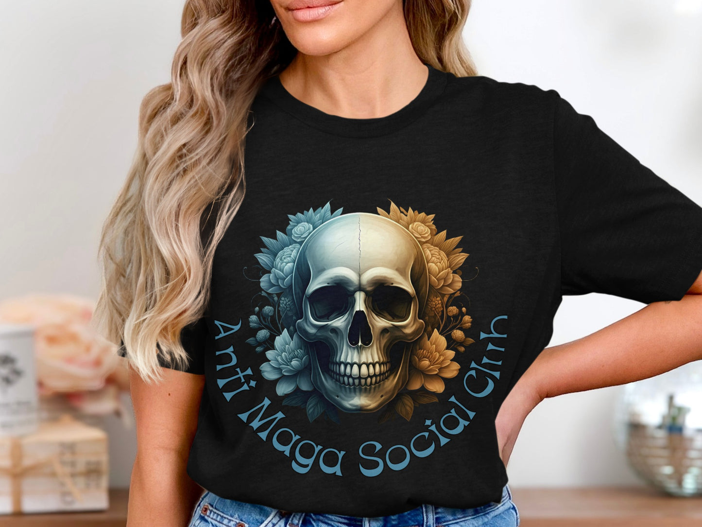 Anti Maga Social Club Skull Print T Shirt product