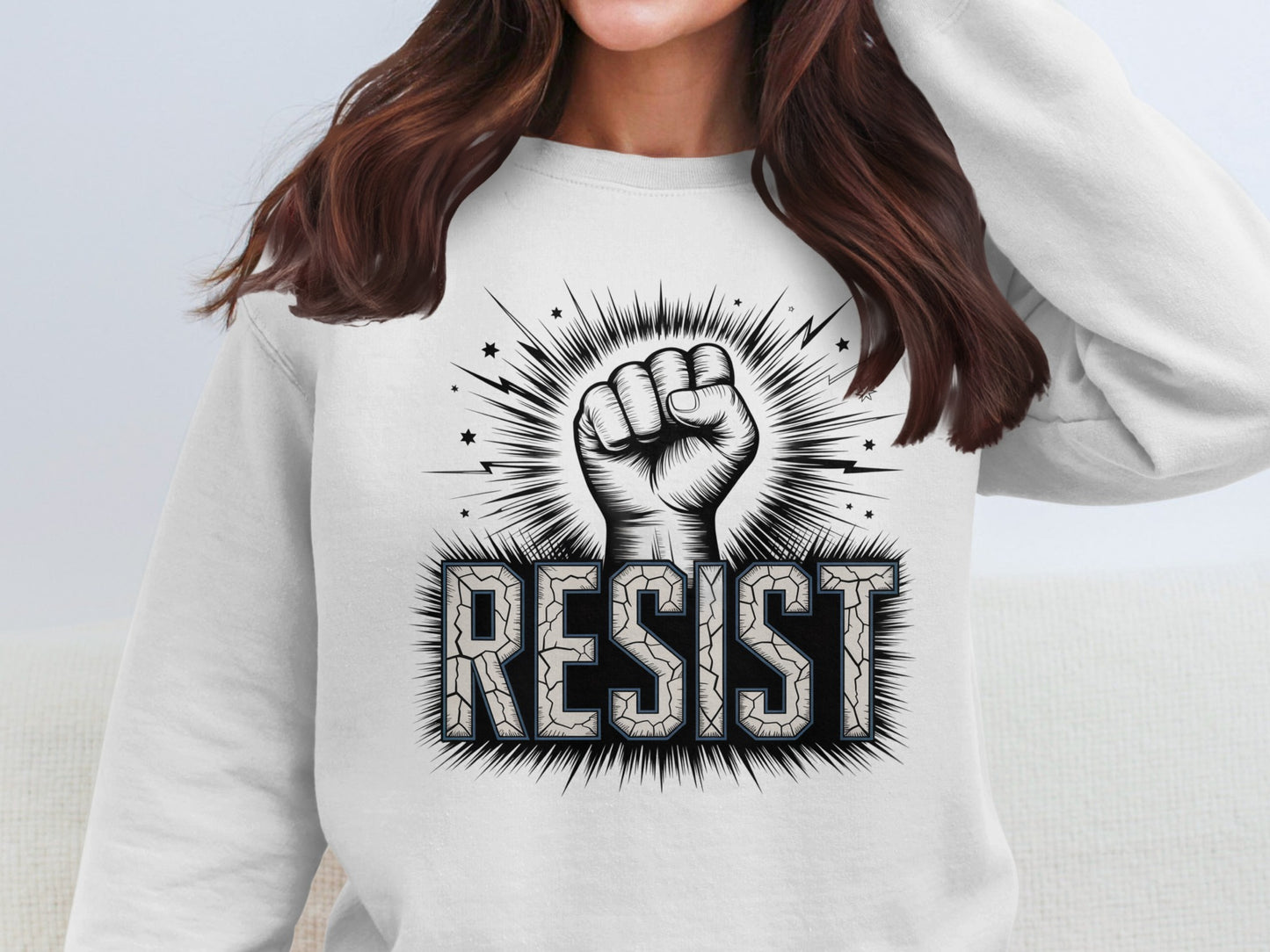 RESIST Graphic Sweatshirt Bold Powerful Statement Product