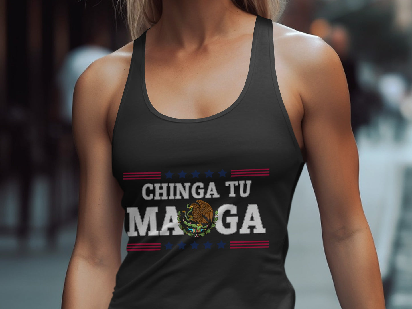 Chinga Tu Maga Graphic Tank Top Novelty Product