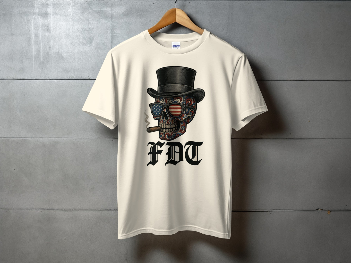 Patriotic Skull with Top Hat FDT Graphic Tee product type