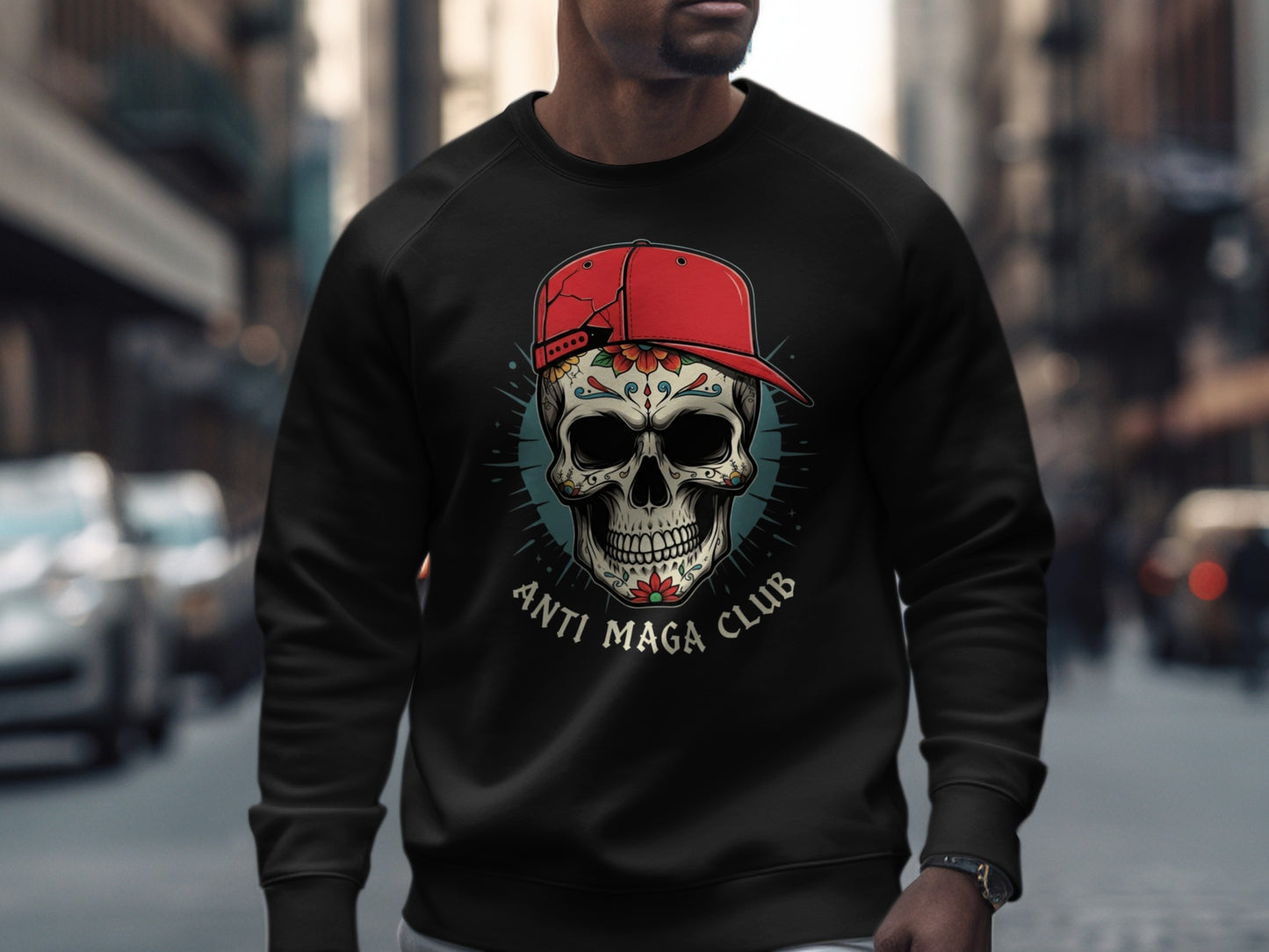 Anti Maga Club Skull Design Sweatshirt product