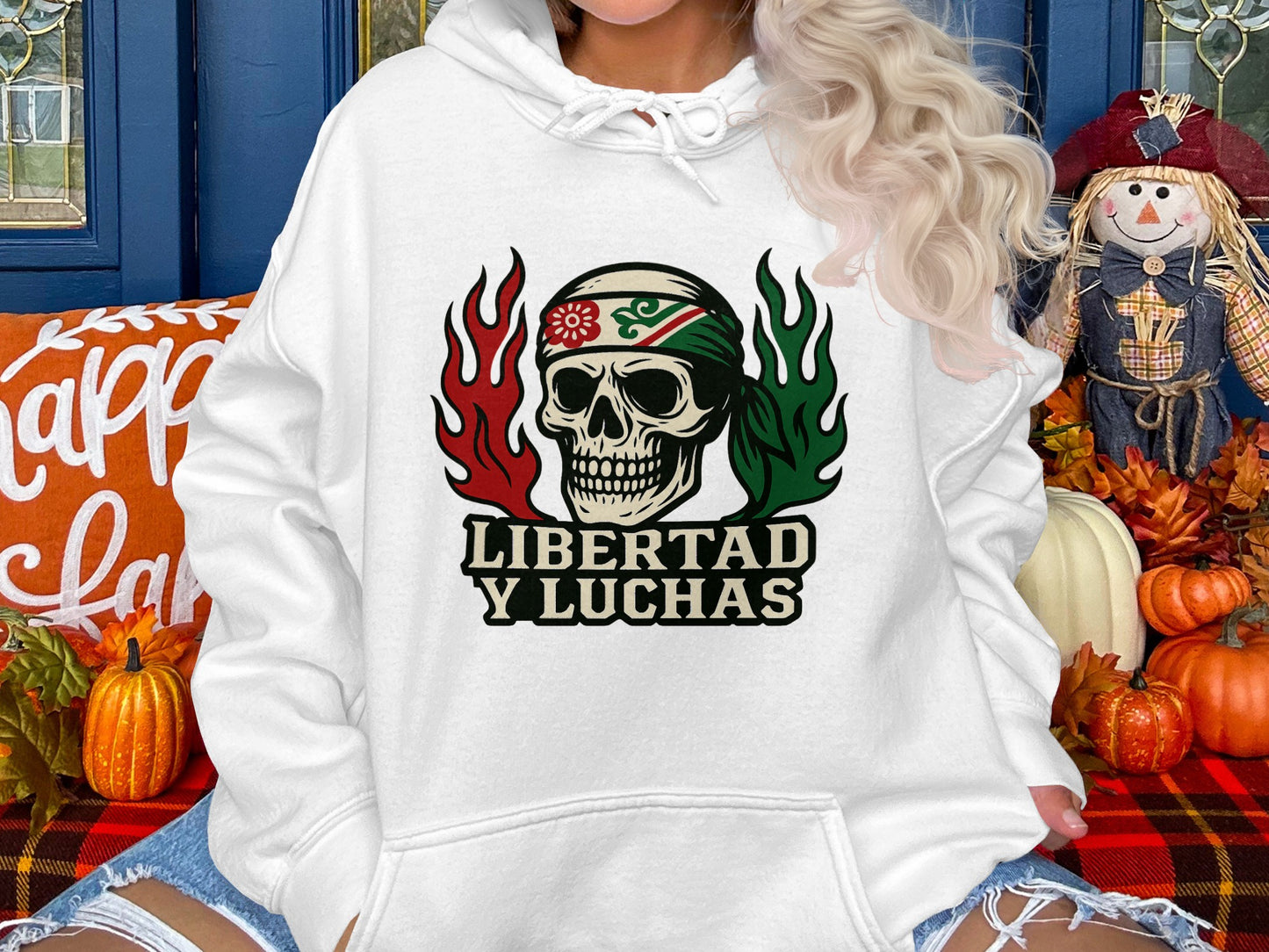 Libertad y Luchas Skull Hoodie Cozy Fashionable product
