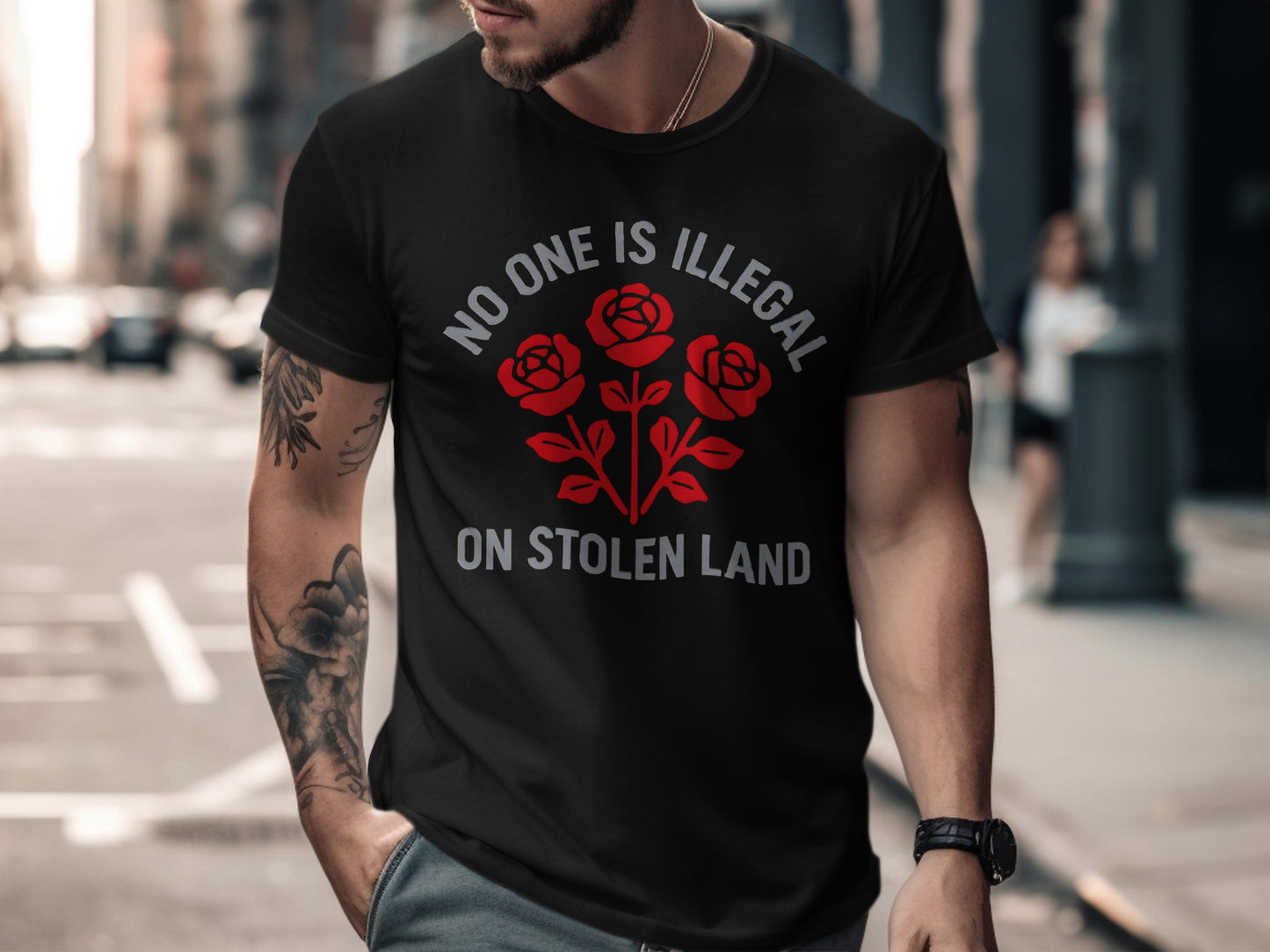 No One Is Illegal On Stolen Land T-shirt product