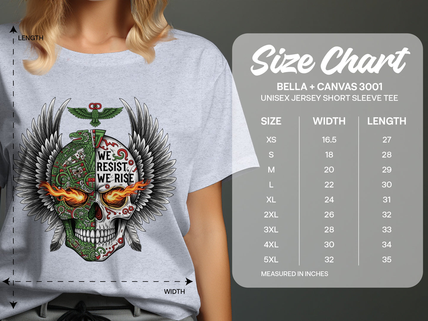 We Resist We Rise Skull Wings Graphic Tee product type