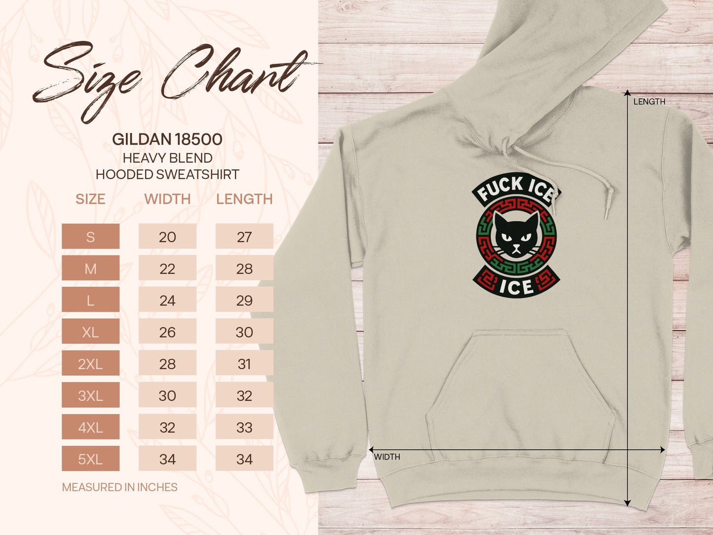 Cat Themed Fuck ICE Hooded Sweatshirt product