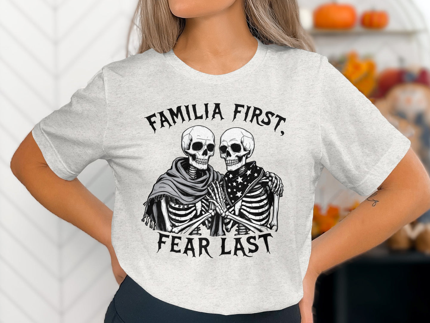 Familia First Fear Last Halloween Skeletons shirt product