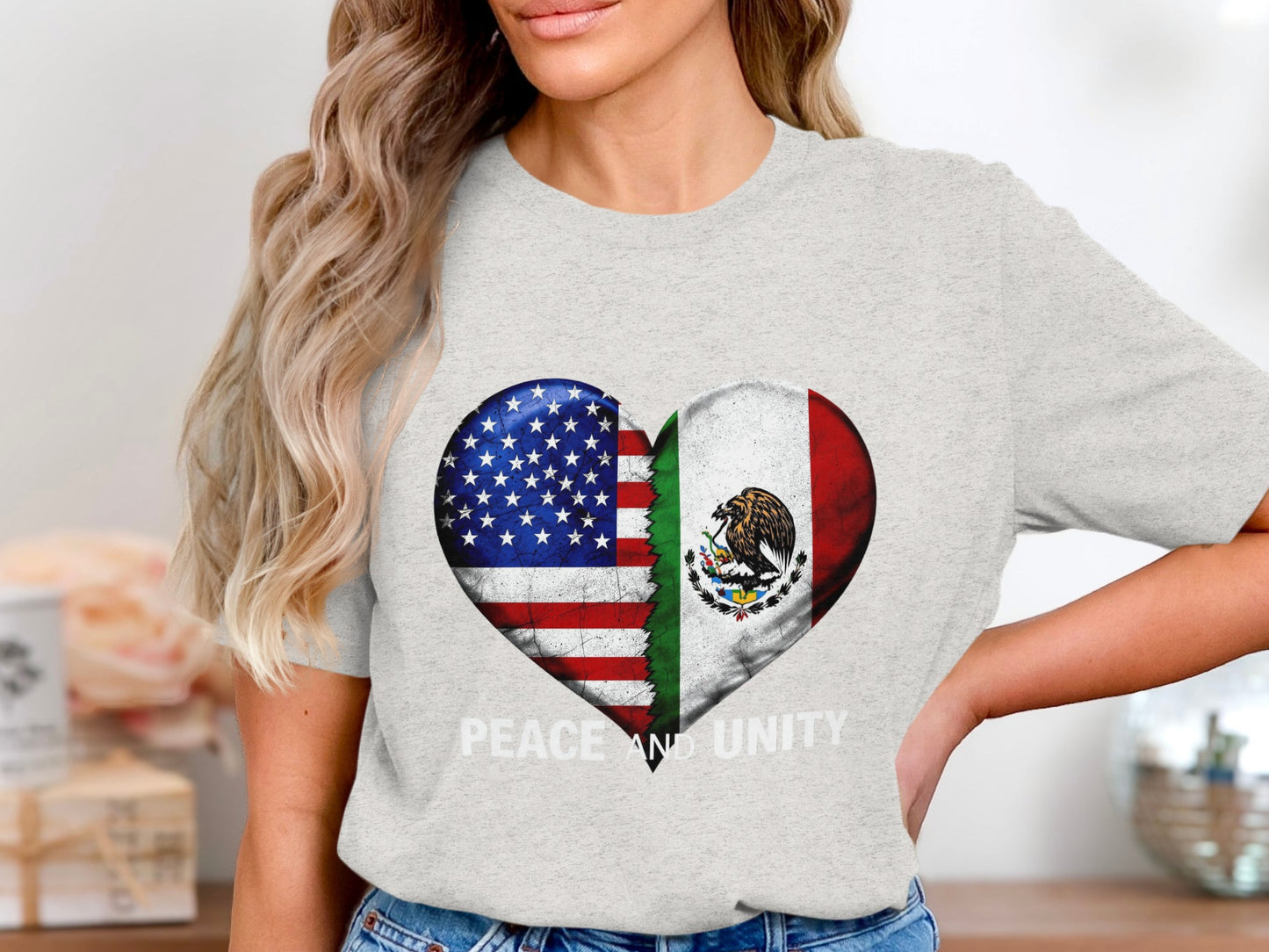 Peace And Unity Heart Flag Graphic Tee product