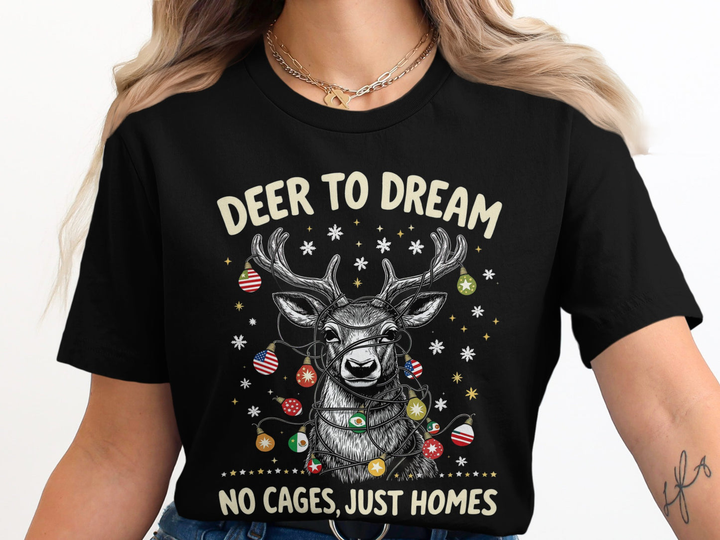 Deer To Dream No Cages Just Homes T-Shirt product