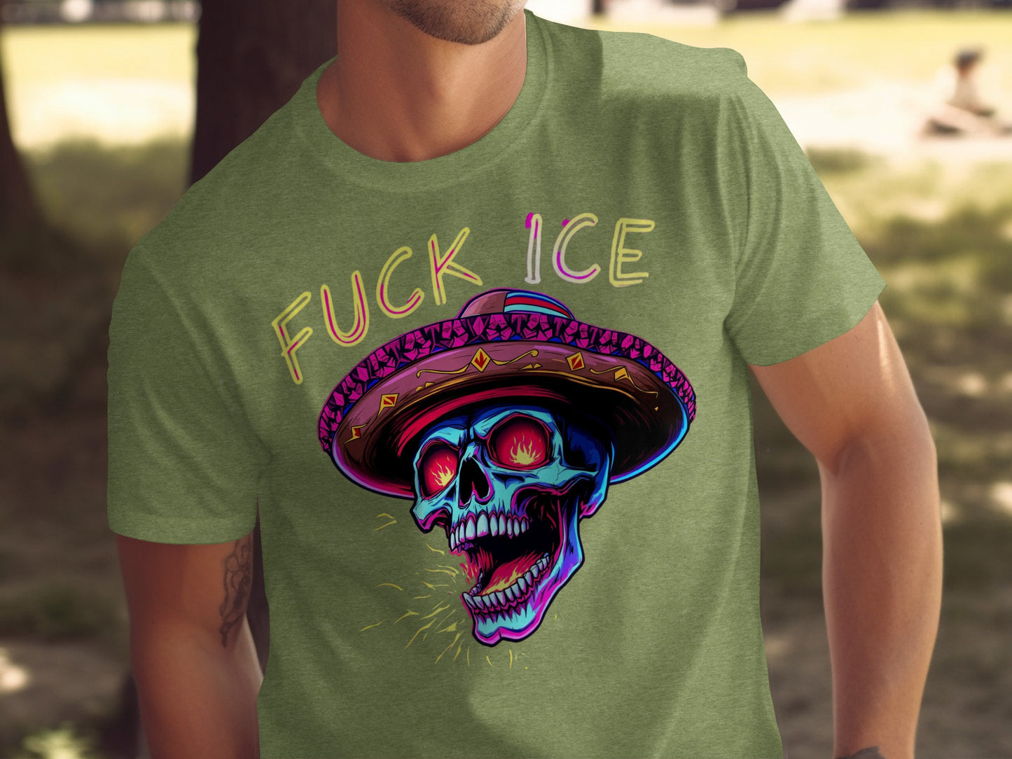 Colorful Skull Fuck Ice T-shirt product