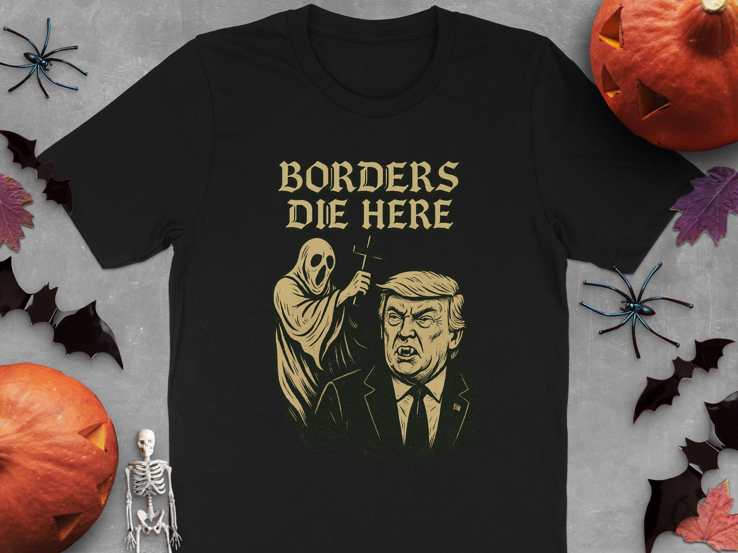Borders Die Here Halloween Graphic Tee Shirt Product